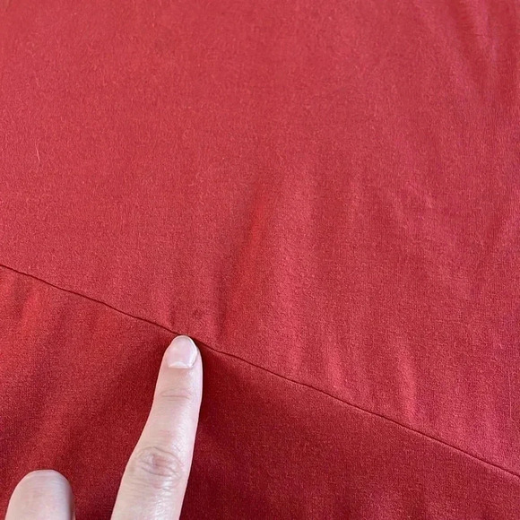 Eileen Fisher Asymmetric Jersey Top Women’s M Burnt Orange Boho Artsy Lagenlook - Picture 12 of 14